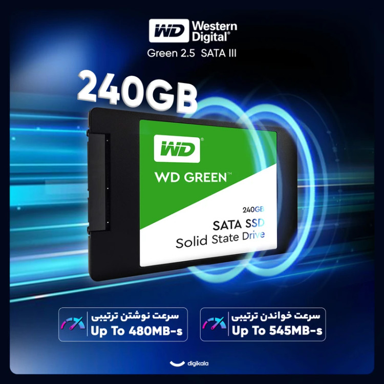 هارد SSD WD 240GB مدل GREEN