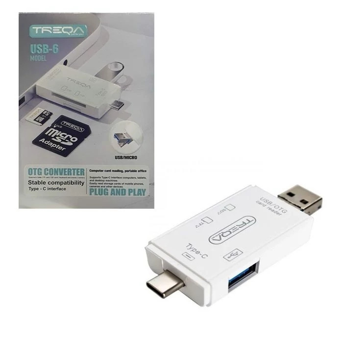 رم ریدر TREQA مدل USB-6 پشتیبانی از USB3.0 و OTG