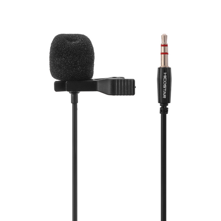 میکروفن یقه ای هایکواستار مدل HS-M01 بادرگاه اتصال جک 3.5میلیمتری