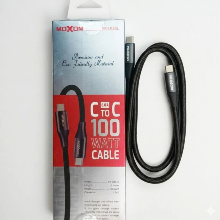 کابل USB-C موکسوم مدل MX-CB335 (دو سر تایپ سی)
