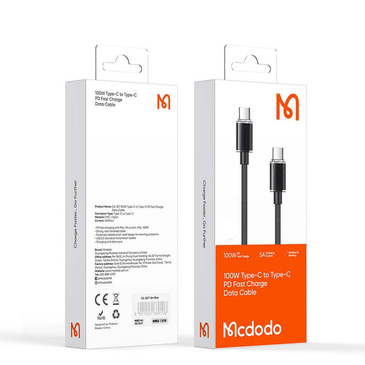 کابل USB-C مک دودو مدل CA-3673 طول 2 متر