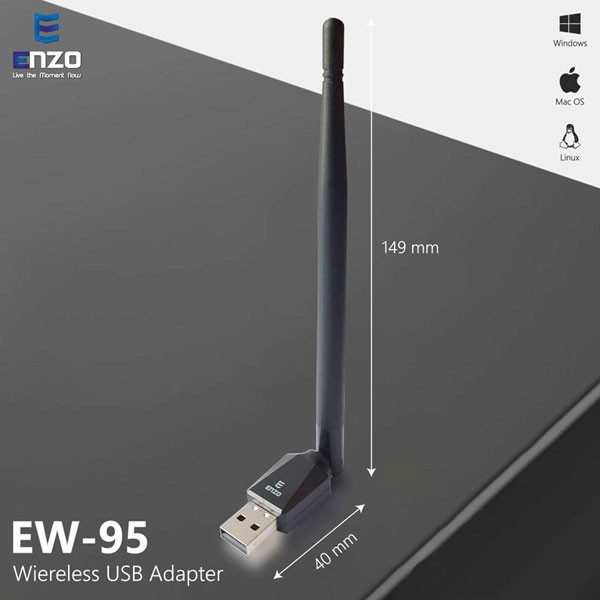 USB کارت شبکه مدل EW-95 برند انزو سرعت 300