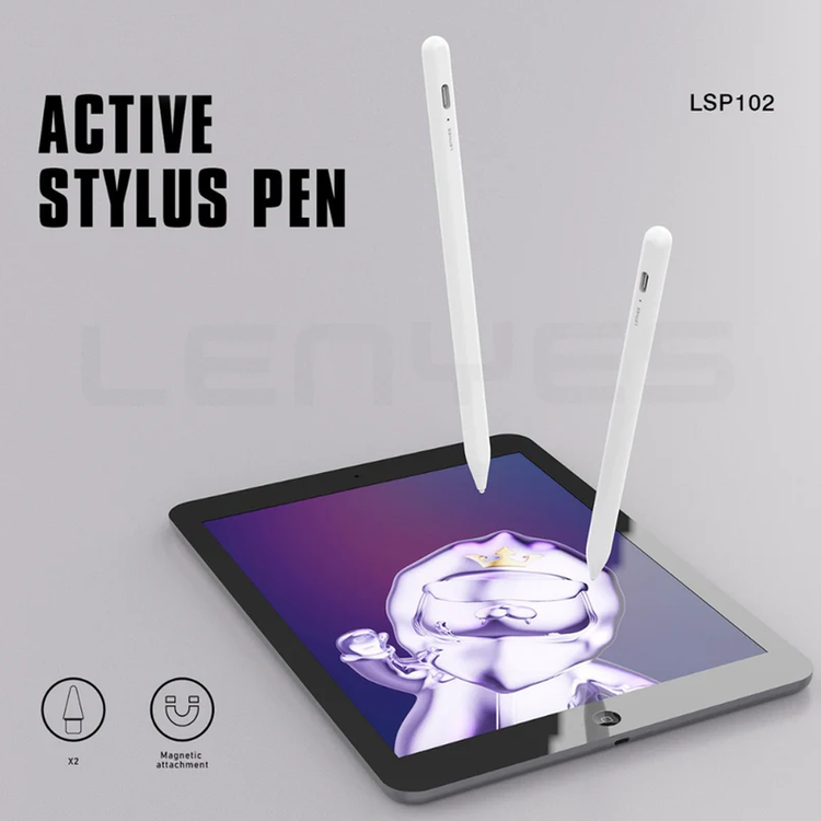 قلم لمسی مدل Lenyes LSP102 Active Stylus Pen 2 in 1