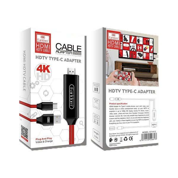 کابل تبدیل UCB-C به HDMI ارلدام مدل ET-W12