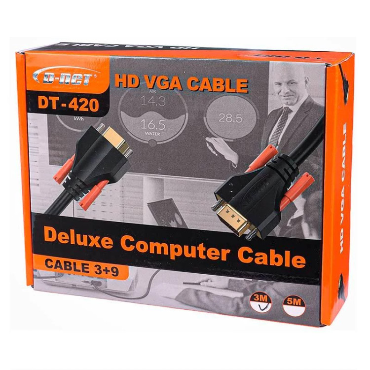 کابل VGA 3+9 دی نت DT-420 طول 3 متر