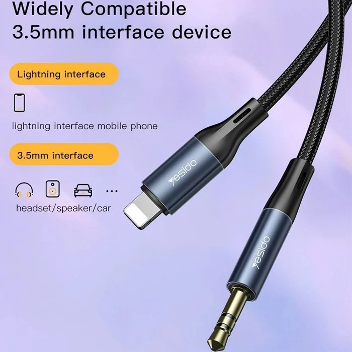 کابل Aux آیفونی یسیدو مدل YAU35 طول 1 متر