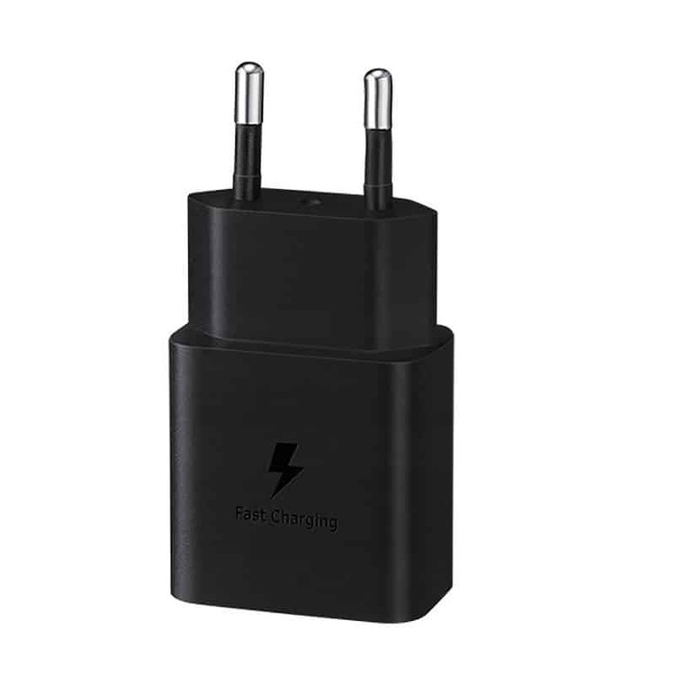 شارژر سامسونگ 15 وات تایپ سی فست شارژ دو پین بارکد دار شارژر A14
