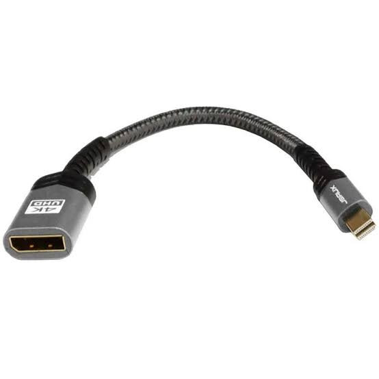 تبدیل Mini DisplayPort به DisplayPort JSAUX مدل CV0044 طول 20 سانتیمتر | روکش بافتهشده