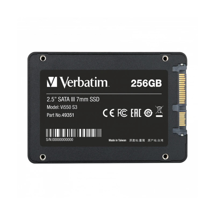 حافظه SSD اینترنال ورباتیم مدل VI550 S3 ظرفیت 256 گیگابایت