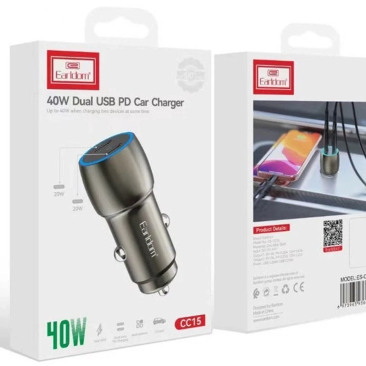 شارژر فندکی 40 وات ارلدام مدل ES-CC15