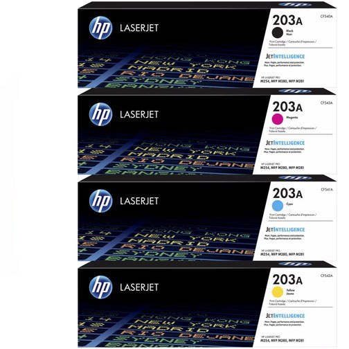 ست کامل کارتریج اچ پی رنگی HP 203A