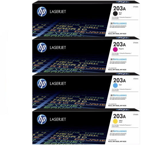 ست کامل کارتریج اچ پی رنگی HP 203A