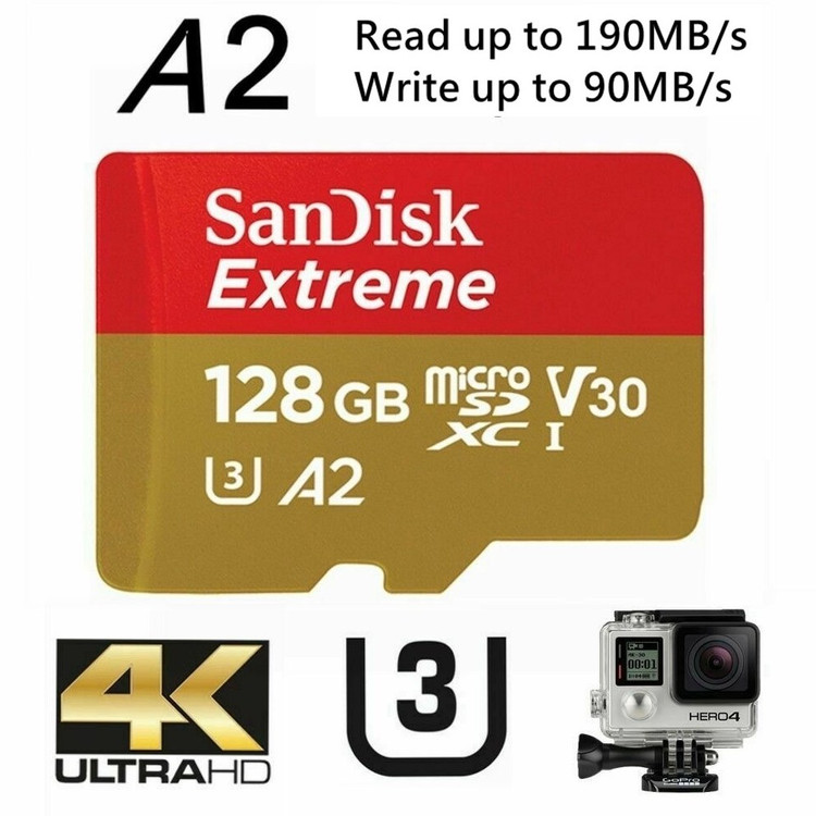 کارت حافظه سن دیسک مدل Extreme ظرفیت ۱۲۸ گیگابایت استاندارد UHS-I U3 سرعت ۱۹۰MBps
