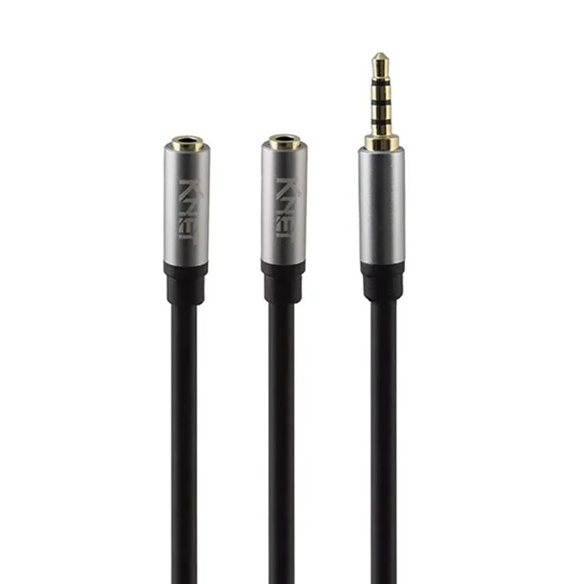 تبدیل 1 نر به 2 ماده AUX کی نت مدل K-CS12MF03 طول 0.3 متر