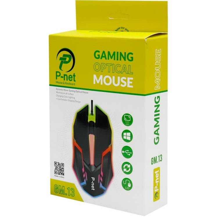 ماوس گیمینگ پی نت مدل GM13 با سیم