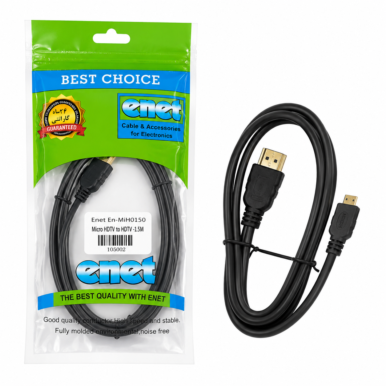 کابل تبدیل Micro HDMI به HDMI ای نت مدل BEST CHOICE طول 1.5 متر