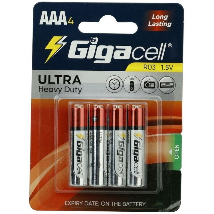 باتری قلمی گیگاسل مدل Ultra Heavy Duty R6 بسته چهار عددی
