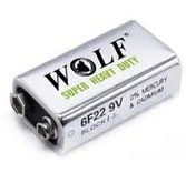 باتری کتابی 9 ولت Wolf Super heavy duty مدل 6F22