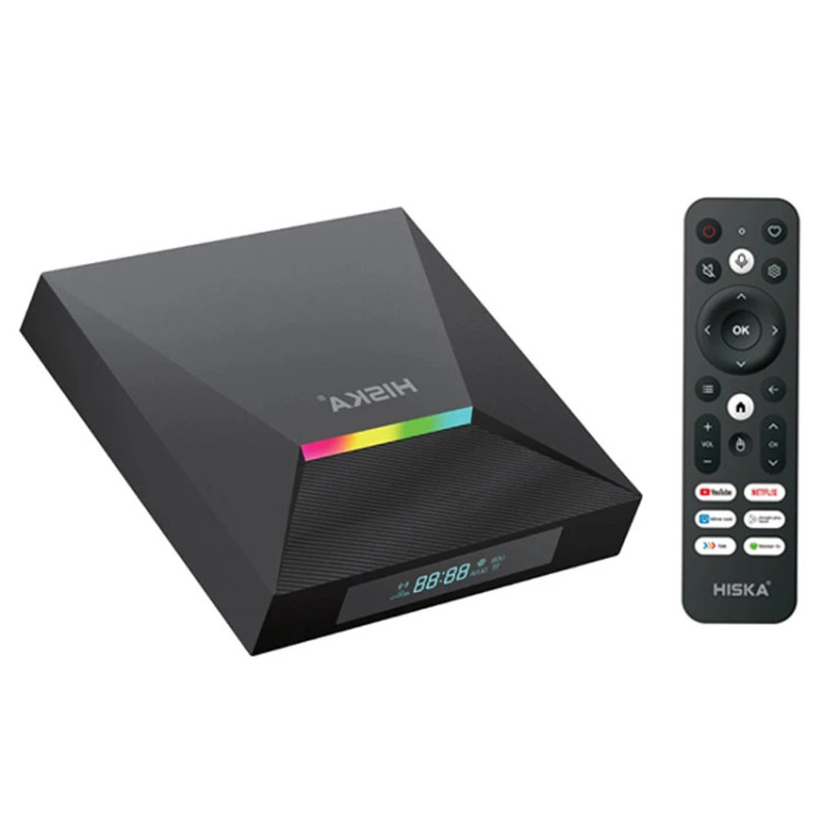 اندروید باکس هیسکا مدل A12 8K + ریموت کنترل