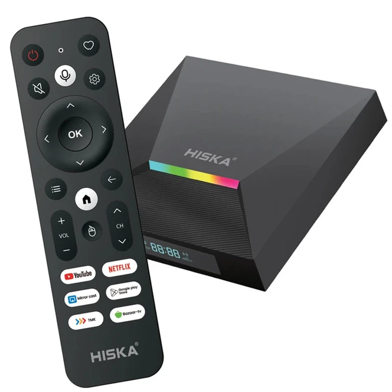 اندروید باکس هیسکا مدل A12 8K + ریموت کنترل