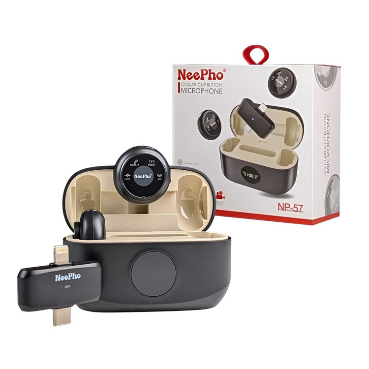 میکروفن یقهای بیسیم Neepho NP-57 دوکاربره