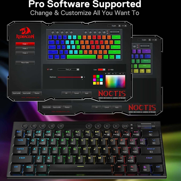 کیبورد گیمینگ ردراگون مدل Noctis Pro K632 Pro با سیم