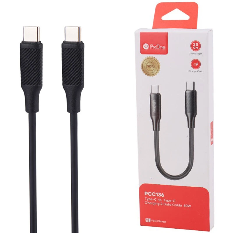 کابل USB-C پرووان مدل PCC136 طول 0.25 متر