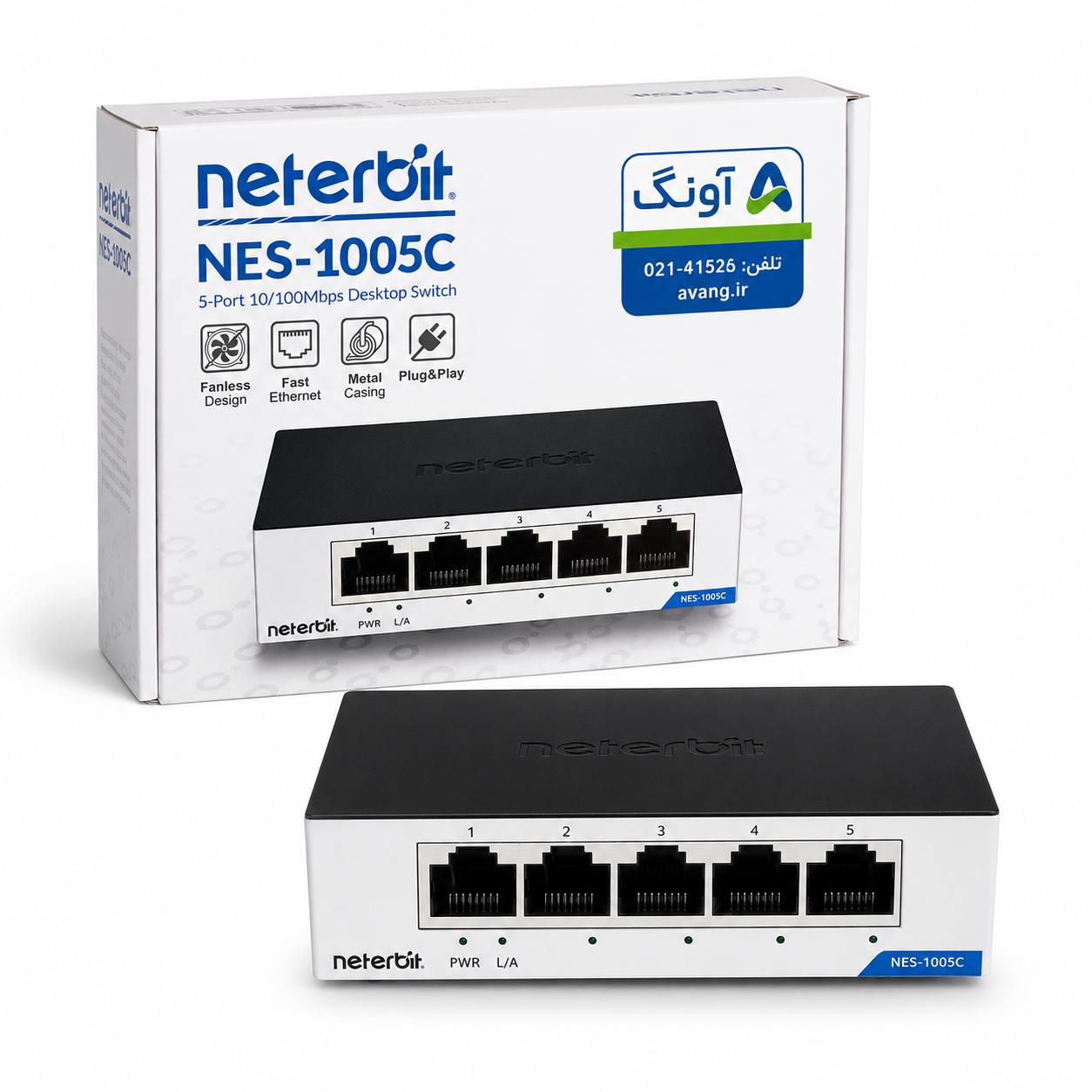 سوئیچ شبکه 5 پورت نتربیت مدل NES-1005C