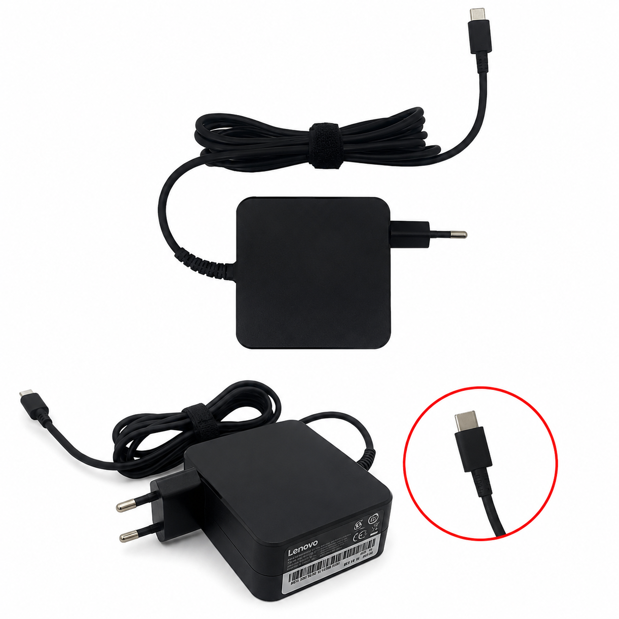 آداپتور لپ تاپ لنوو 20V 3.25A Type C_Gimo Plus مربعی