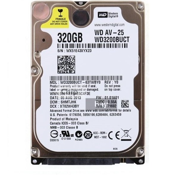 هارددیسک اینترنال وسترن دیجیتال مدل WD3200BUCT ظرفیت 320 گیگابایت