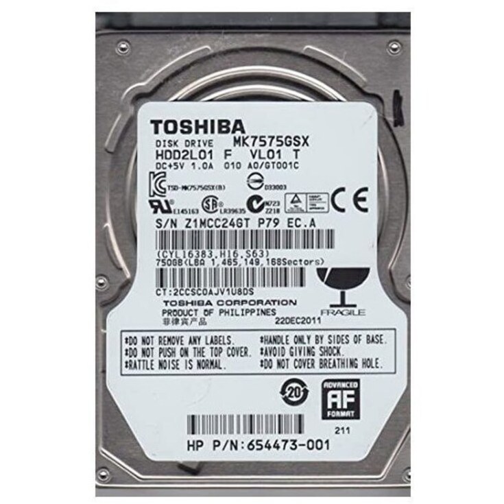 هارد HDD توشیبا مدل MK7575GSX ظرفیت 750 گیگ استوک