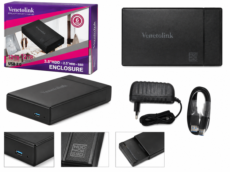 باکس هارد (USB 3.0) 3.5 ، 2.5 اینچی و SSD ونتولینک