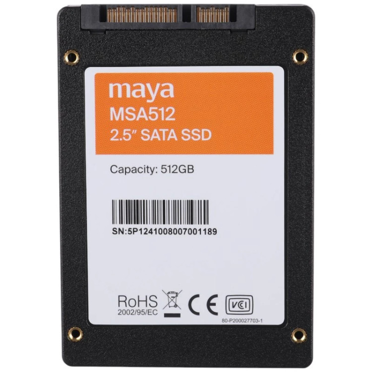 SSD اینترنال SATA III مایا مدل MSA512 ظرفیت 512 گیگابایت
