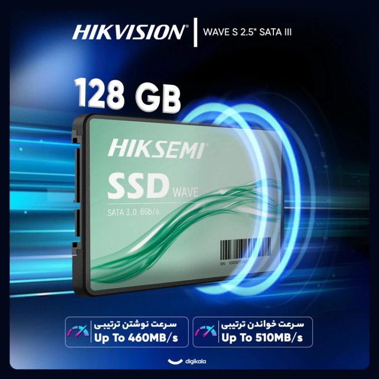 SSD اینترنال SATA III هایک سمی مدل WAVE ظرفیت 128 گیگابایت